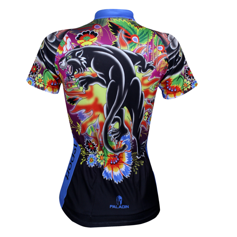 Womens 3D Leopard Printed Bike Jerseys