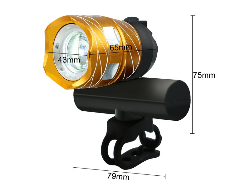 1200LM Zoomable Bicycle Lights Rechargeable Led Bike Lights