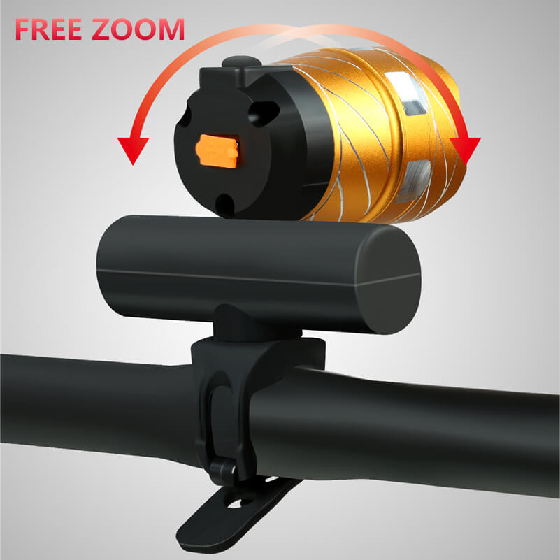 1200LM Zoomable Bicycle Lights Rechargeable Led Bike Lights