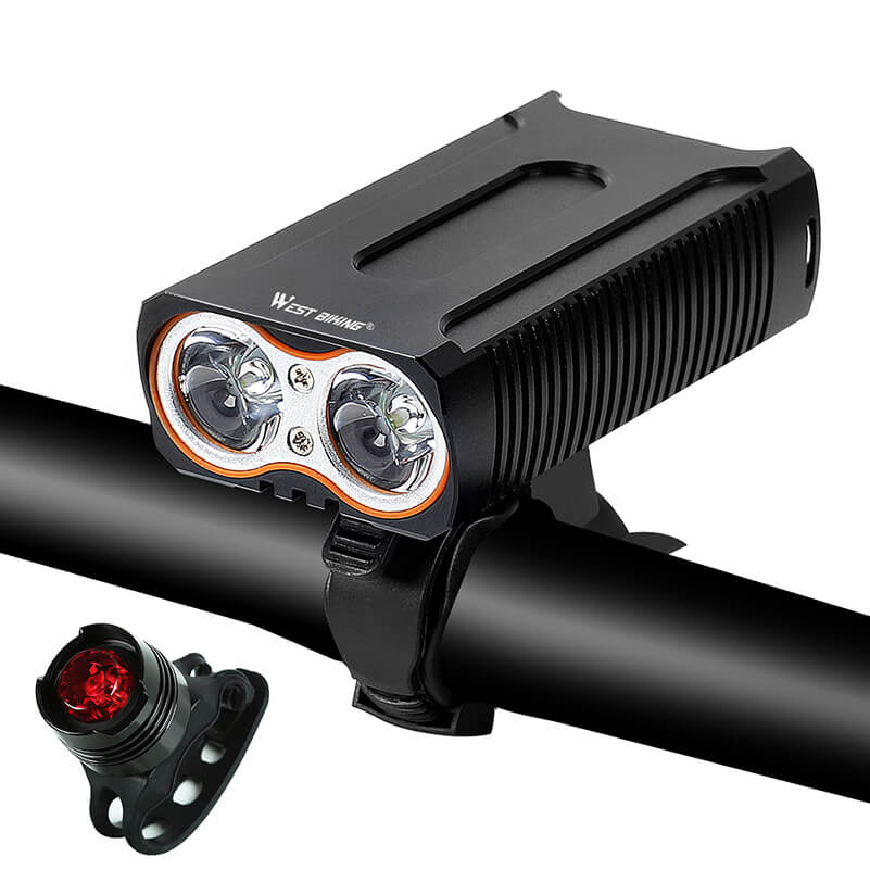 2400LM  Cree T6 LED Cycling Headlight + Free Taillight Bike Light