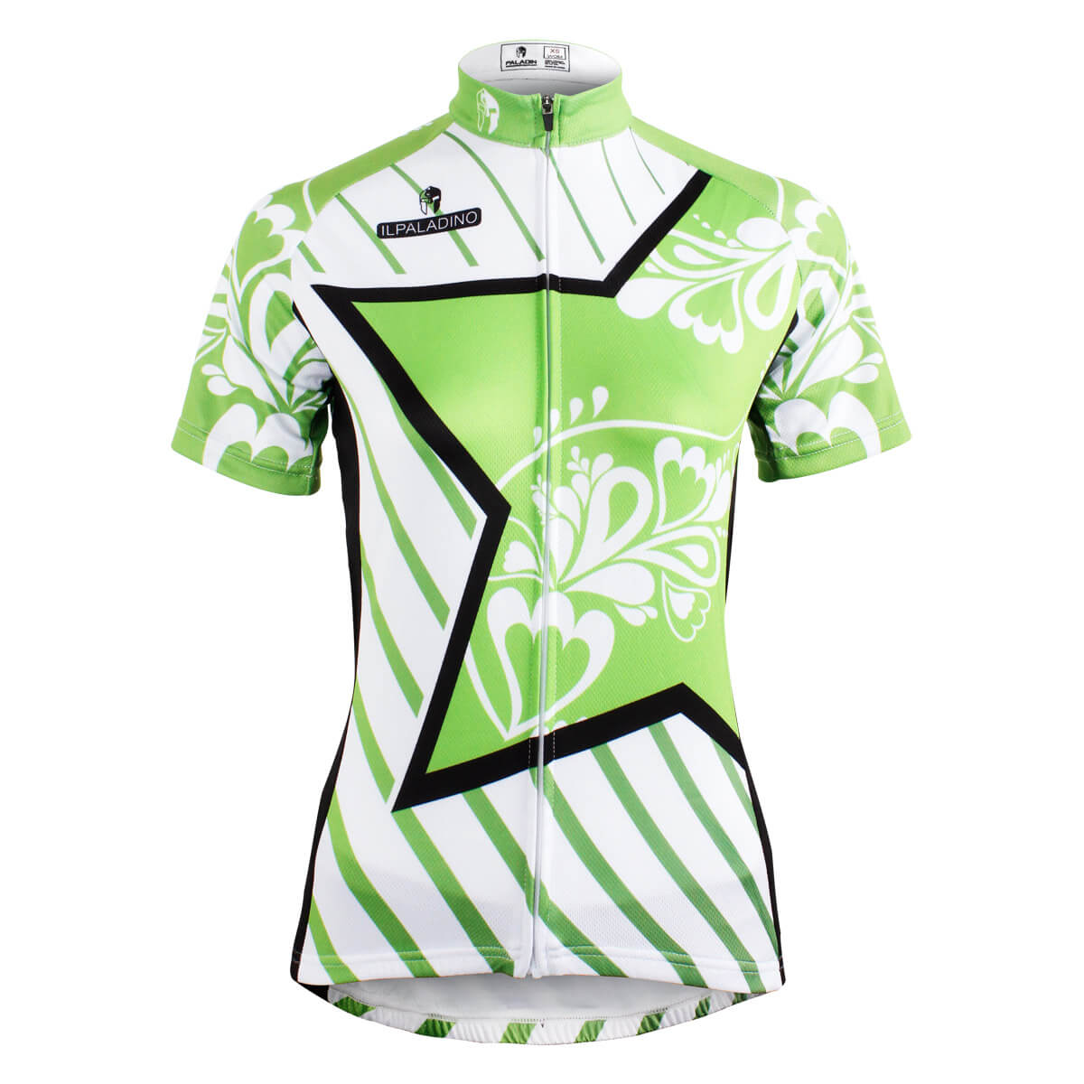 Five-pointed Star Diagonal Stripes Green Cycling Jerseys For Women ...
