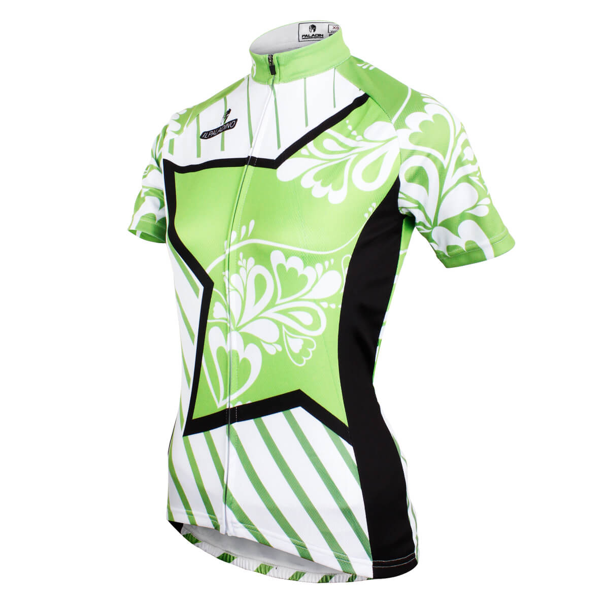 Five-pointed Star Diagonal Stripes Green Cycling Jerseys For Women ...