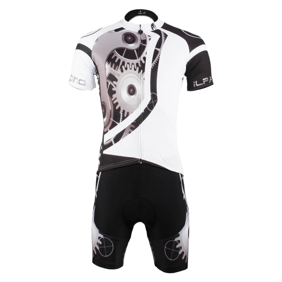 Mechanical Gears Mens Cycling Suits With Jersey and Bib Padded Shorts ...