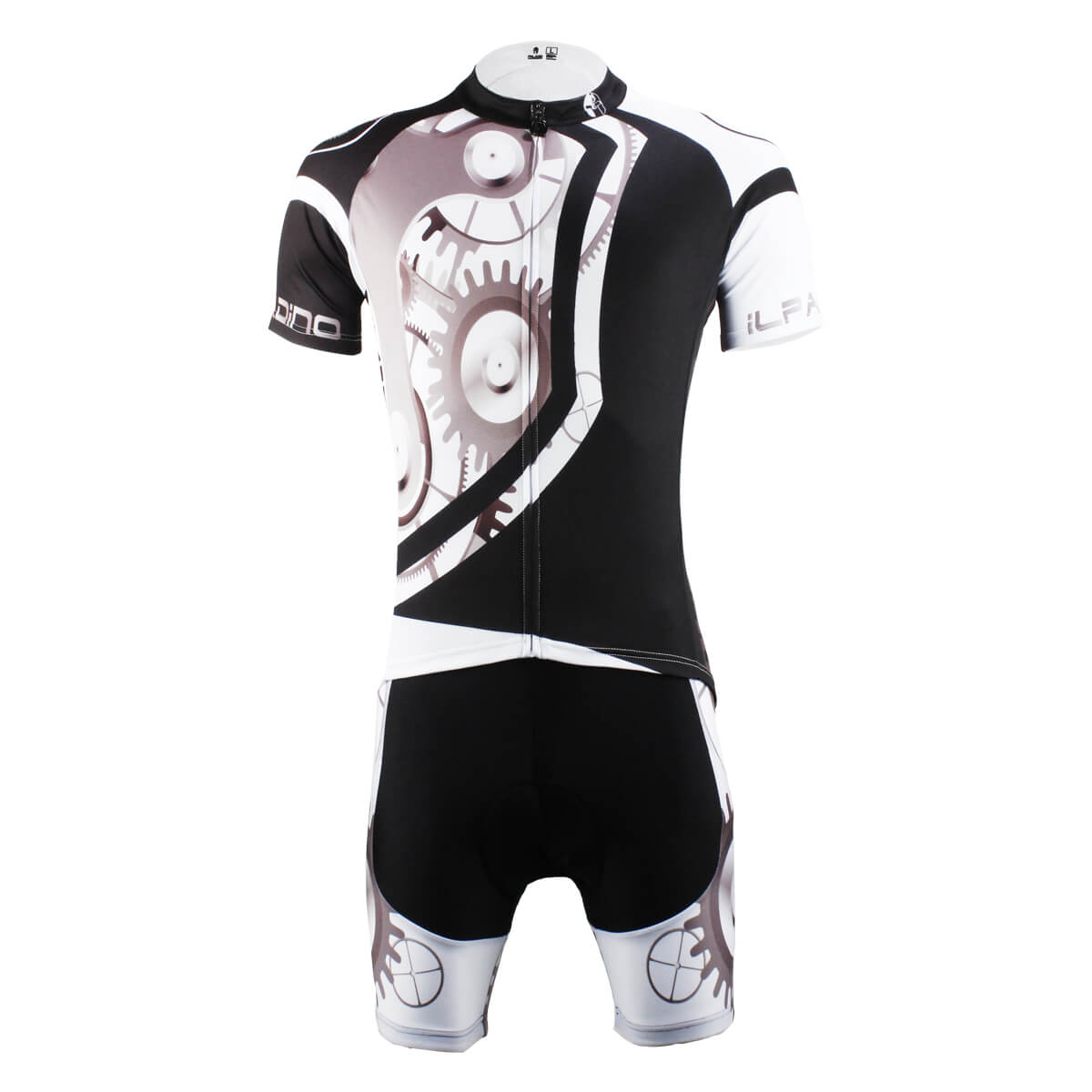 Cool Mechanical Gears bike Suits For Men's With Jersey and Bib Padded ...