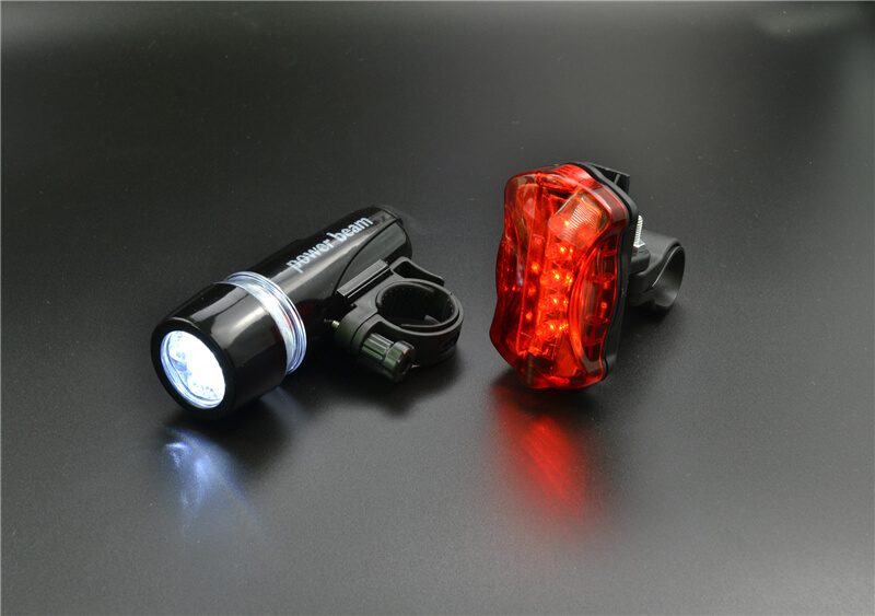5 LED Lamp Bike Bicycle Front Head Light Rear Safety Waterproof Flashlight RDQ