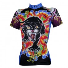 Womens 3D Leopard Printed Bike Jerseys