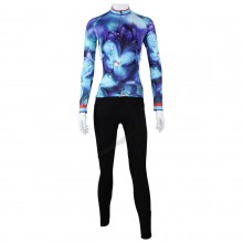 Violets Jerseys Long Sleeve Purple Cycling Suits For Girls