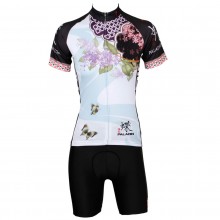 Unique Lilac Flowers Design Bike Suits For Spring and Summer