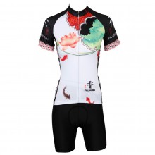 Unique Lotus Flower Design Cycling Suits For Spring and Summer