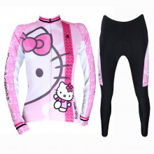 Hello Kitty Bike Suits Pink KT Long Sleeve Jersey For Womens