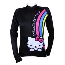 Lovely Hello Kitty Black Cycling Jersey For Women