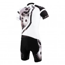 Mechanical Gears Mens Cycling Suits With Jersey and Bib Padded Shorts