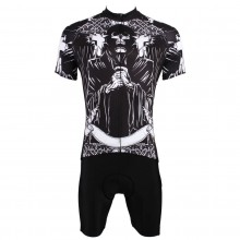 Pray printed jersey Unique cool mens black cycling jerseys