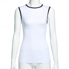 White Sleeveless base layer Cycling Tshirt Womens Cycling Clothing
