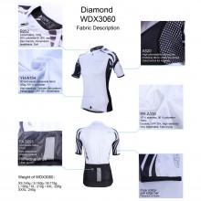 White Womens Cycling Jersey Quality Women'S Bicycle Clothing