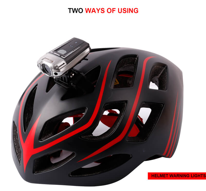USB Rechargeable Bicycle Helmet Night  CREE LED Front Bike Light