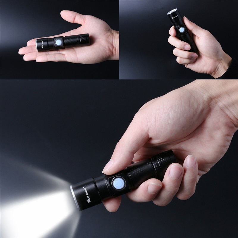 USB Rechargeable Cycling Front Flashlight Bicycle Bike Light