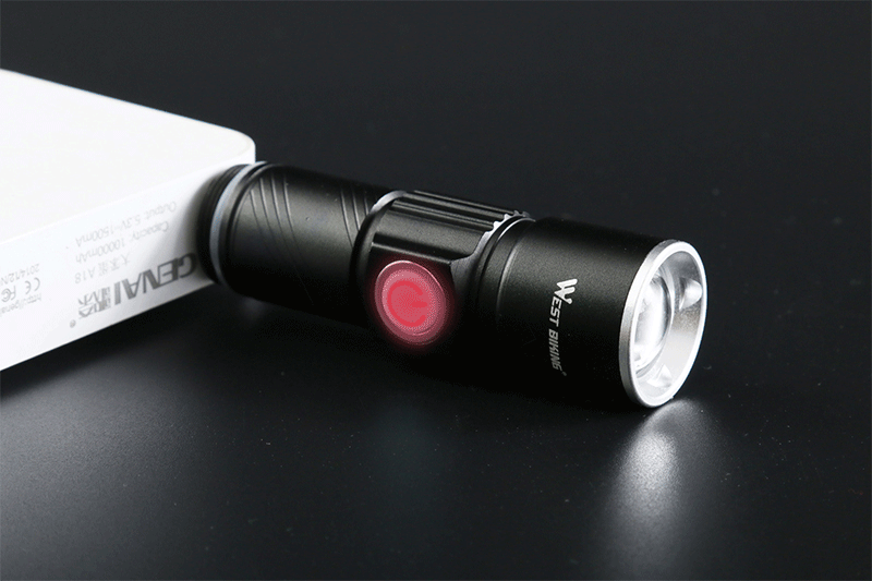 USB Rechargeable Cycling Front Flashlight Bicycle Bike Light