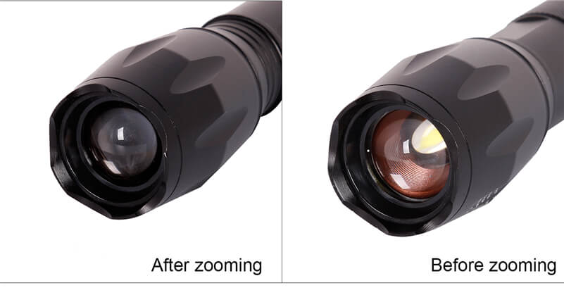 USB Rechargeable Zoom Bicycle Front Led Flashlight